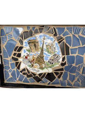 Hostess Serving Tray ~ All Things Paris France ~ Mosaic Ceramics ~